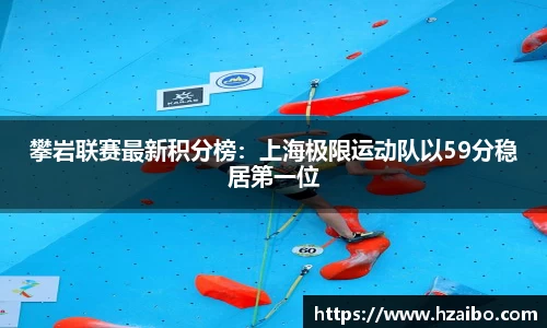 攀岩联赛最新积分榜：上海极限运动队以59分稳居第一位