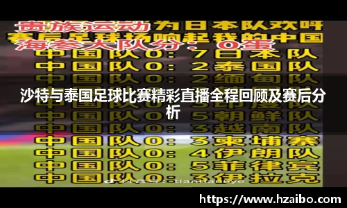 沙特与泰国足球比赛精彩直播全程回顾及赛后分析