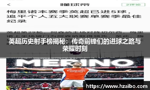 英超历史射手榜揭秘：传奇前锋们的进球之路与荣耀时刻