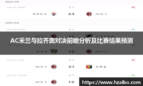 AC米兰与拉齐奥对决前瞻分析及比赛结果预测